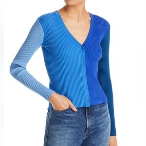 Staud color block cardigan nwt xs
